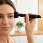 acne scars wth dermastamp in use